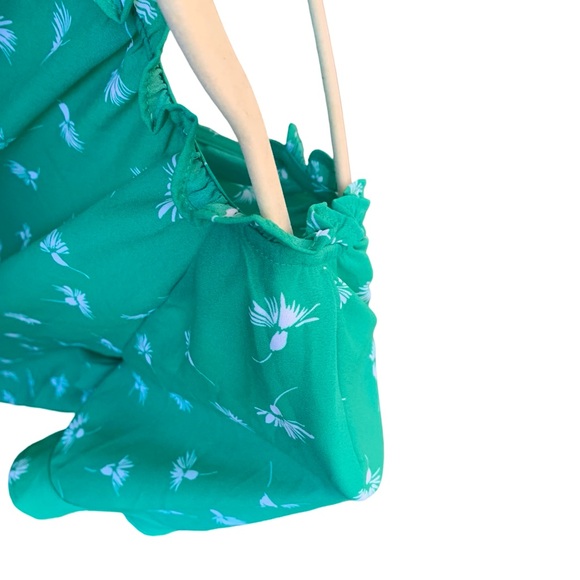 NWT Liz Claiborne Plus Split Tie Neck Short Sleeve Blouse Ditsy Floral Spring - Picture 13 of 16